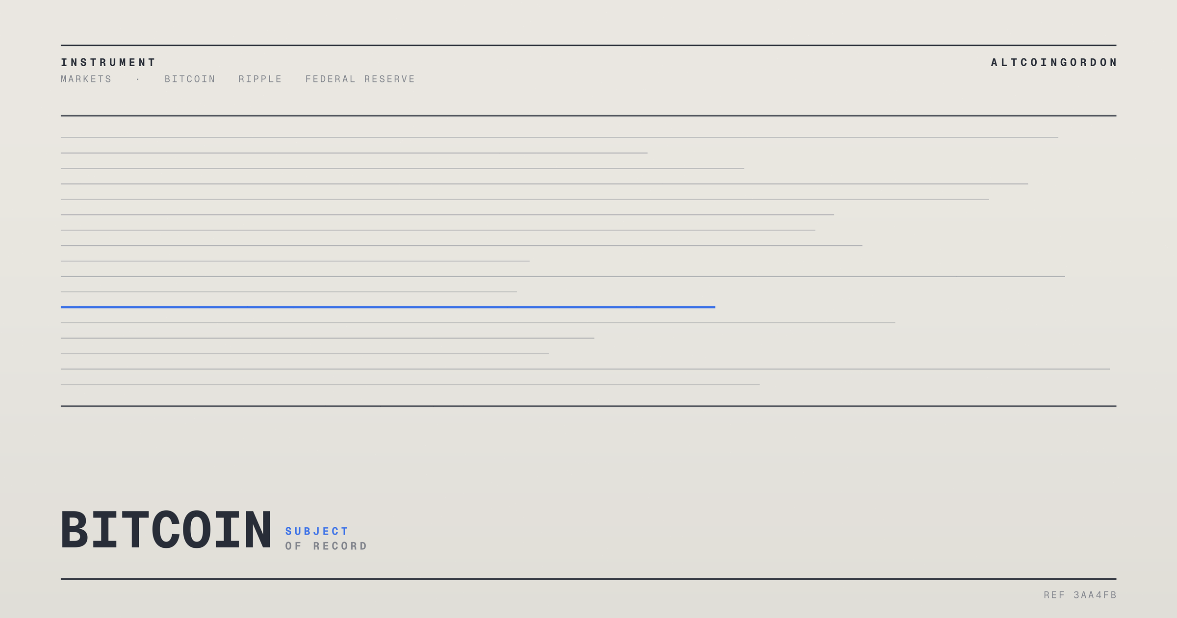 Original AltcoinGordon illustration for: Investors Voice Unease Over Fed’s Leaner Policy Guidance