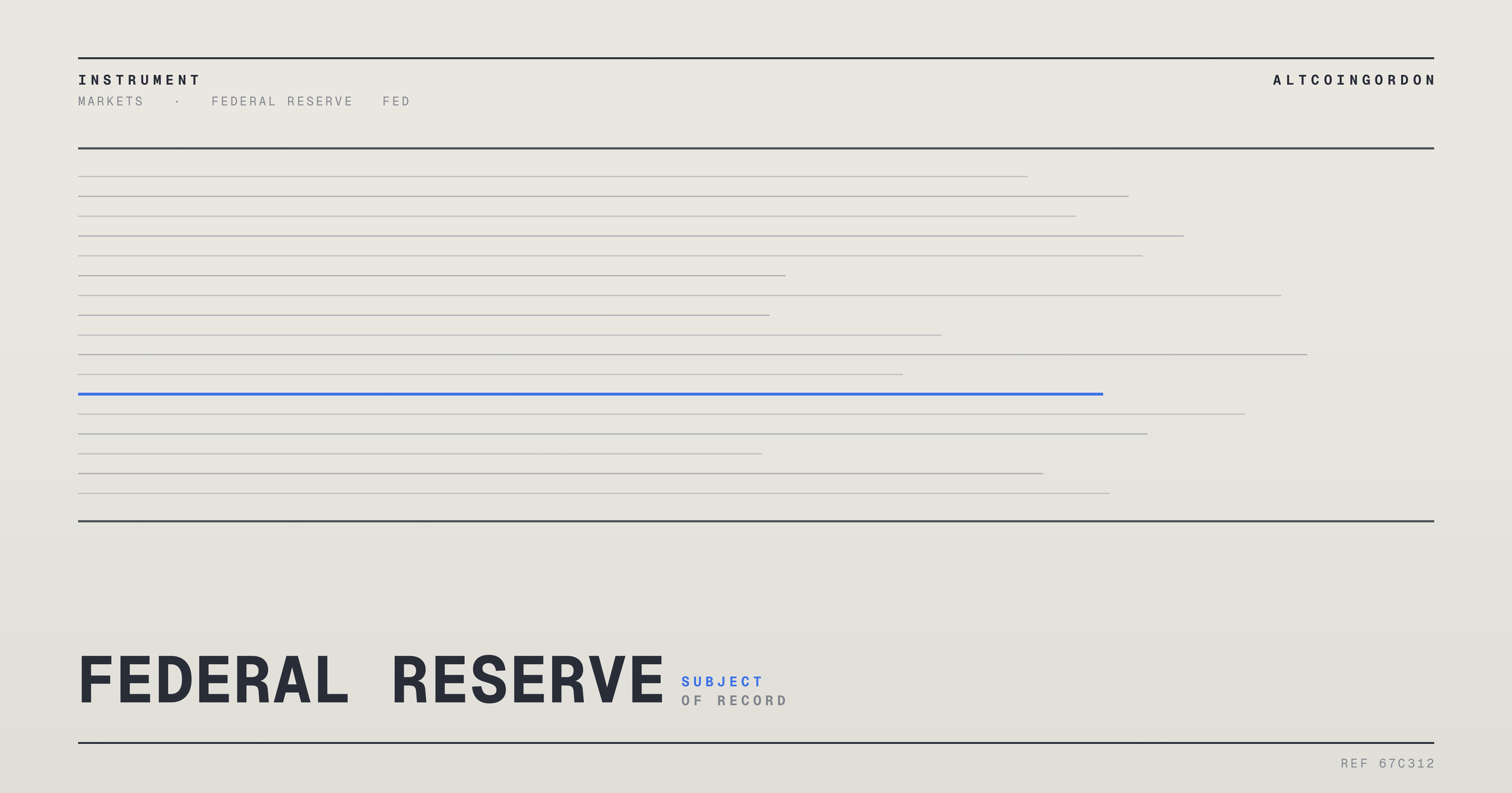 Original AltcoinGordon illustration for: Fed Chair Warsh Signals Priority on Inflation Control Over Rate-Path Guidance
