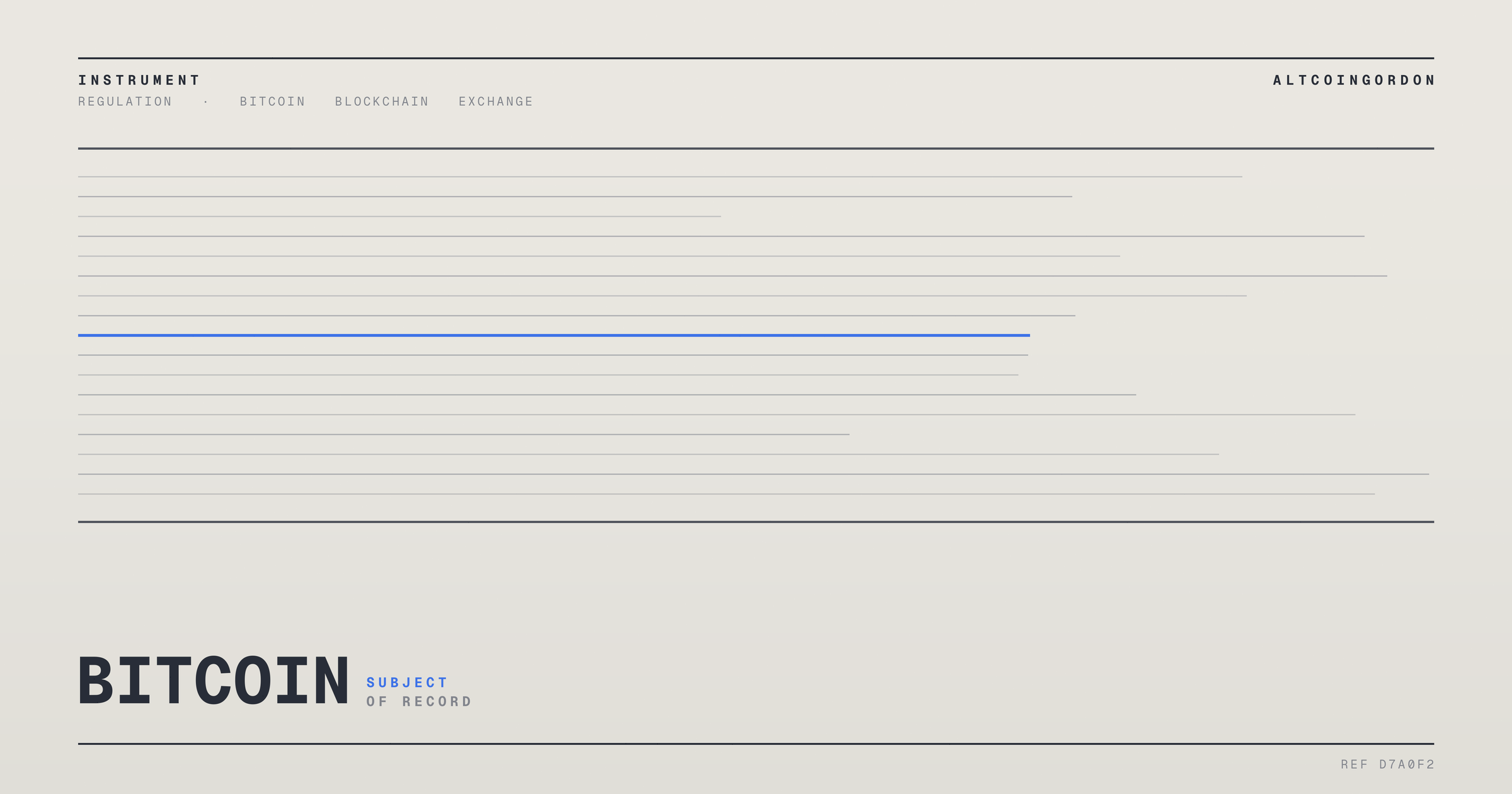 Original AltcoinGordon illustration for: CFTC Opens Public Comment Period on Proposed CPO and CTA Registration Rules