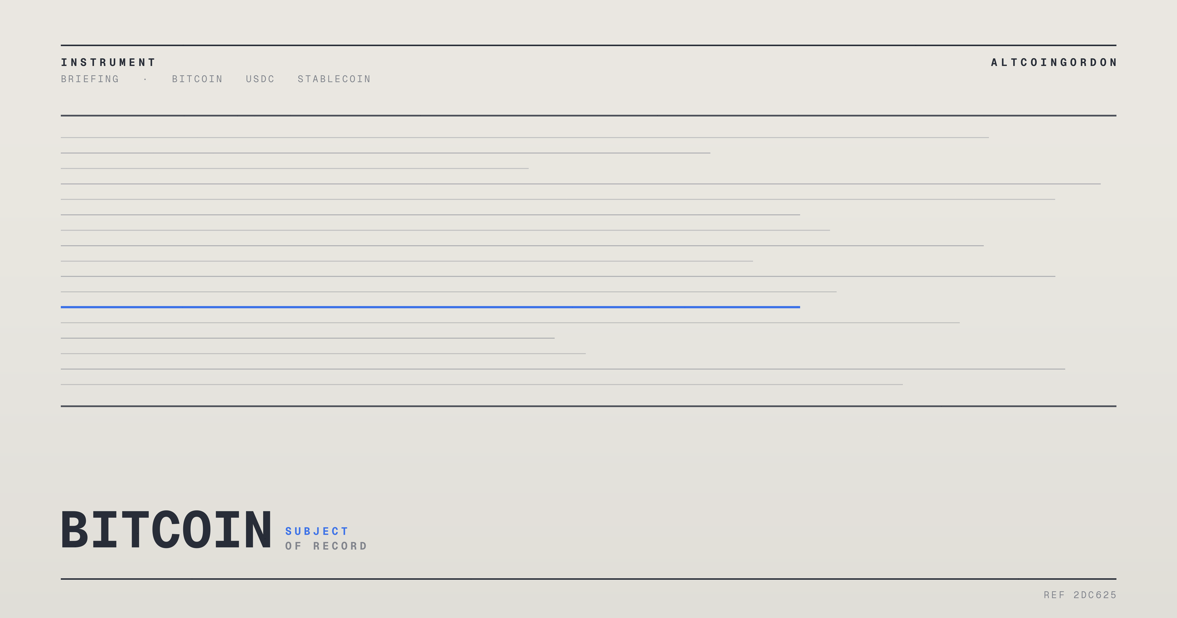 Original AltcoinGordon illustration for: Overnight, the CFTC Story Was Loud But Thin, the Stablecoin Story Was Quiet But Solid