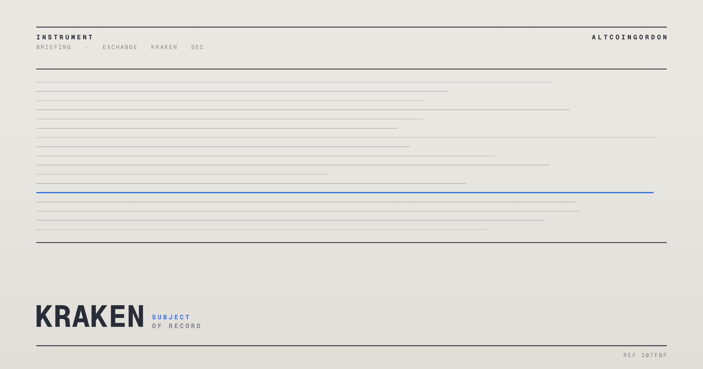 Original AltcoinGordon illustration for: The SEC’s Only Document Today Is a Schedule, Not a Rule