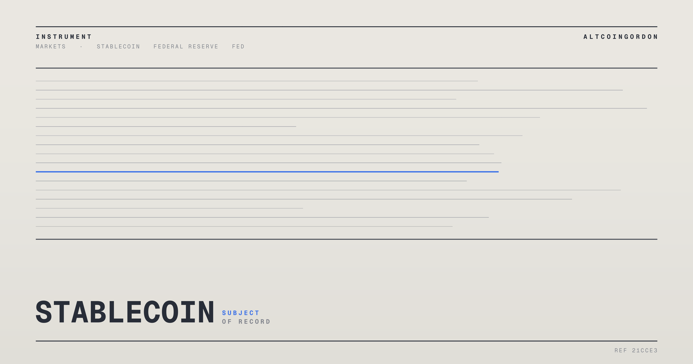 Original AltcoinGordon illustration for: New Reserve and Capital Rules for Stablecoins Proposed by Fed Under GENIUS Act